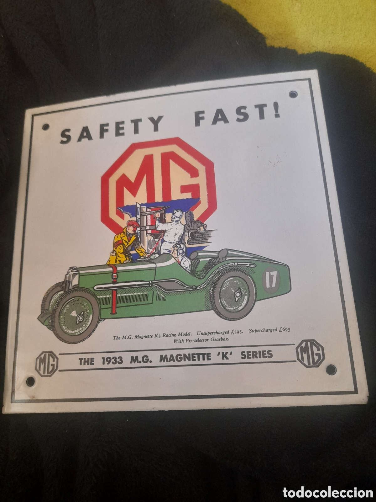 Plakate: Cartel de acero esmaltado de Coches MG