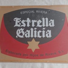Carteles: CHAPA ESTRELLA GALICIA , ESPECIAL RIVERA. Lote 387654034