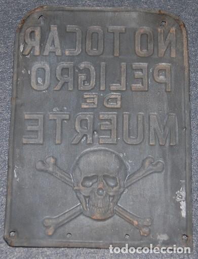 Carteles: CHAPA/PLACA NO TOCAR PELIGRO DE MUERTE (ORIGINAL) - Foto 2