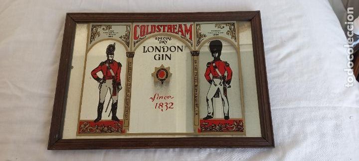Affiches: COLDSTREAM LONDON GIN. GINEBRA. SPECIAL DRY. CUADRO ESPEJO CARTEL PUBLICITARIO 32,5x22 cm.