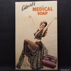 Carteles: CARTEL EN MADERA Y CHAPA - CALVERT'S MEDICAL SOAP - JABON MEDICO - 61X38 / CAA 23.939