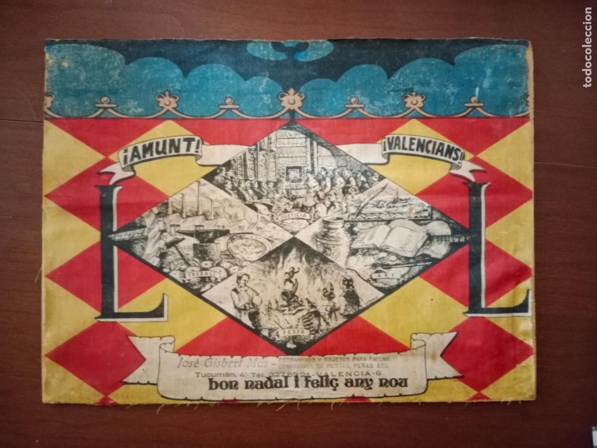 Affiches: PUBLICIDAD JOSE GISBERT MAS VALENCIA - SE&Ntilde;ERA ROMBOS - AMUNT VALENCIANS ARENGA RESILIENTE RIADA 1957