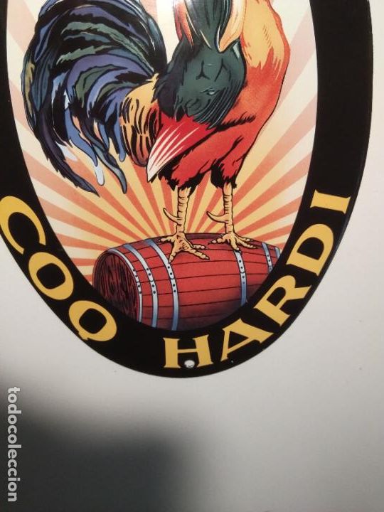 Carteles: CHAPA ESMALTADA COQ HARDI BIERE - Foto 2