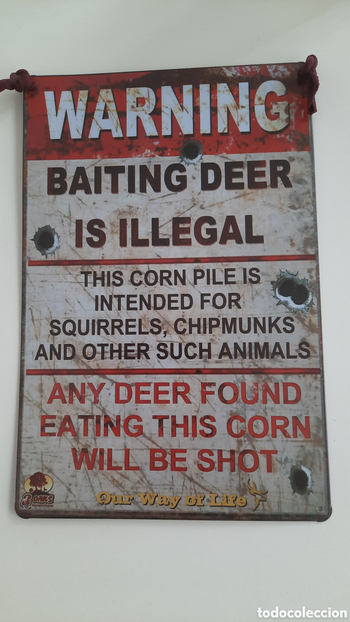 Carteles: Placa decorativa Warning - Foto 1
