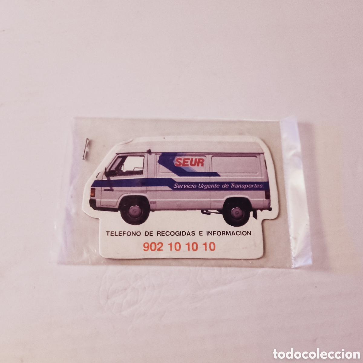 Plakate: Im&aacute;n frigor&iacute;fico a&ntilde;os 90 furgoneta transportes Seur 7x5 cm