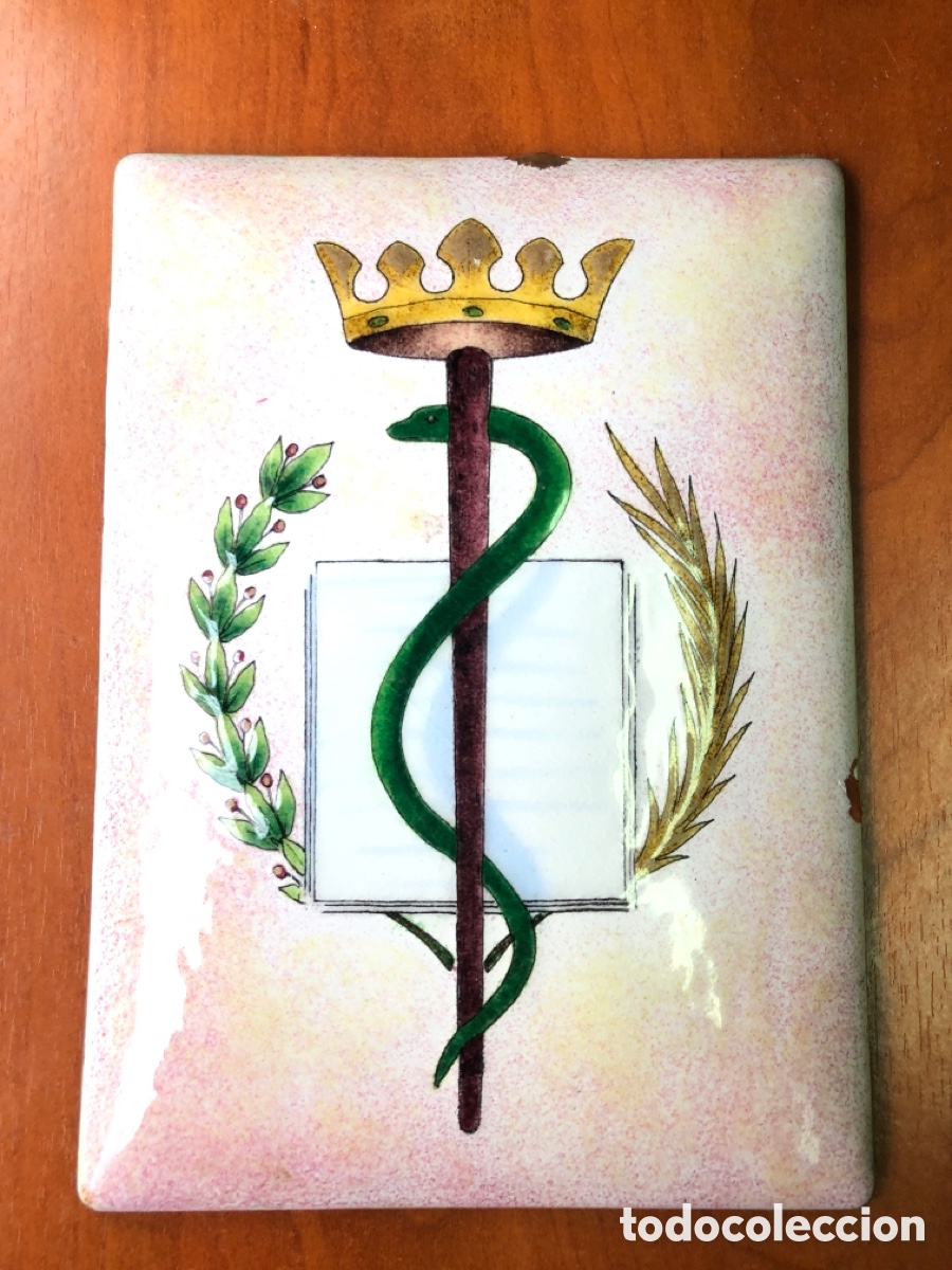 Affiches: EMBLEMA MEDICINA -ESMALTE COBRE CHAPA.