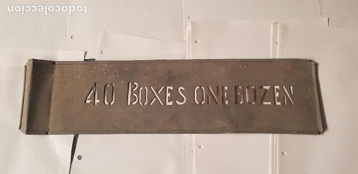 Affiches: CHAPA ANTIGUA UTIZIZADA MARCAR CAJONES EXPORTACION DE NARANJAS