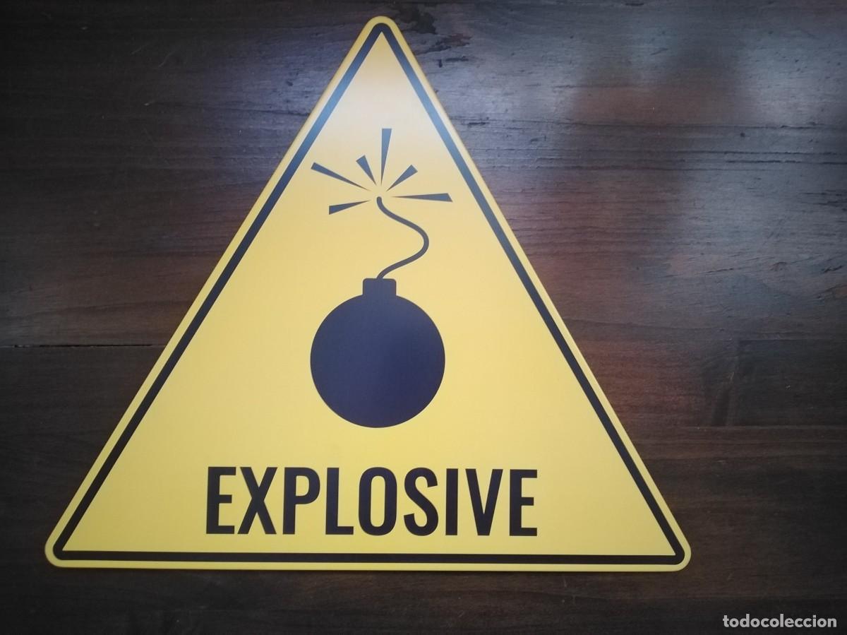 Carteles: Chapa Explosive. 30 x 34 cm. Bomba. - Foto 1
