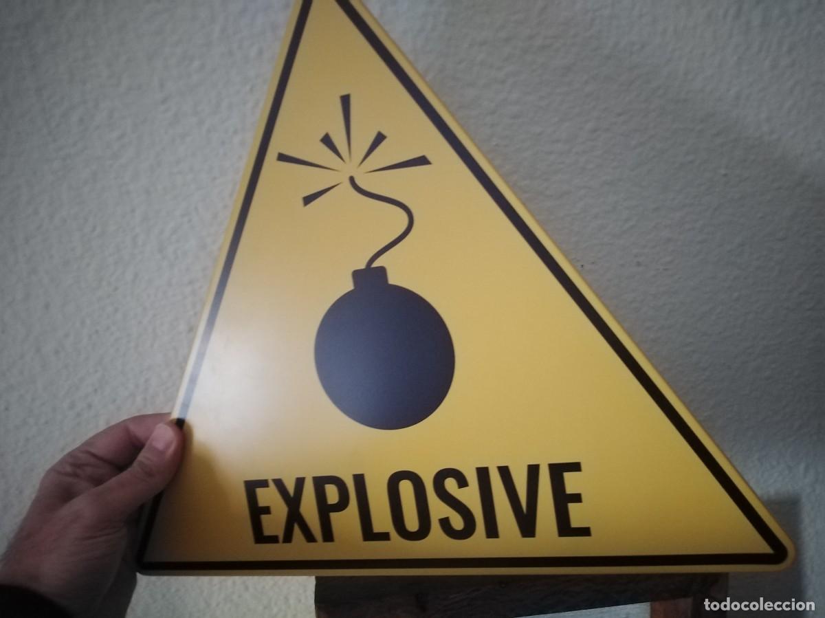 Carteles: Chapa Explosive. 30 x 34 cm. Bomba. - Foto 2