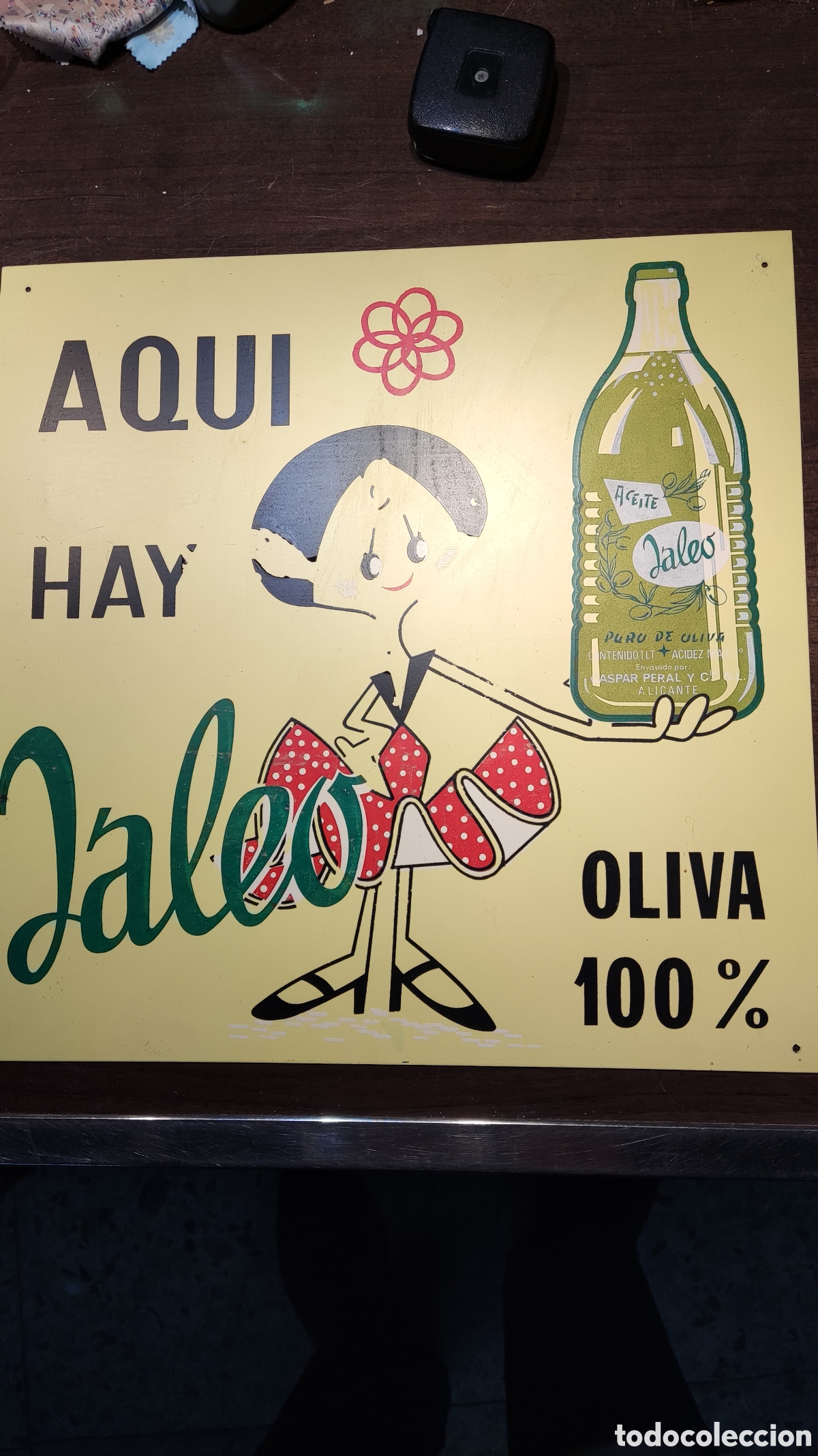 Carteles: Chapa publicidad del aceite jaleo - Foto 1