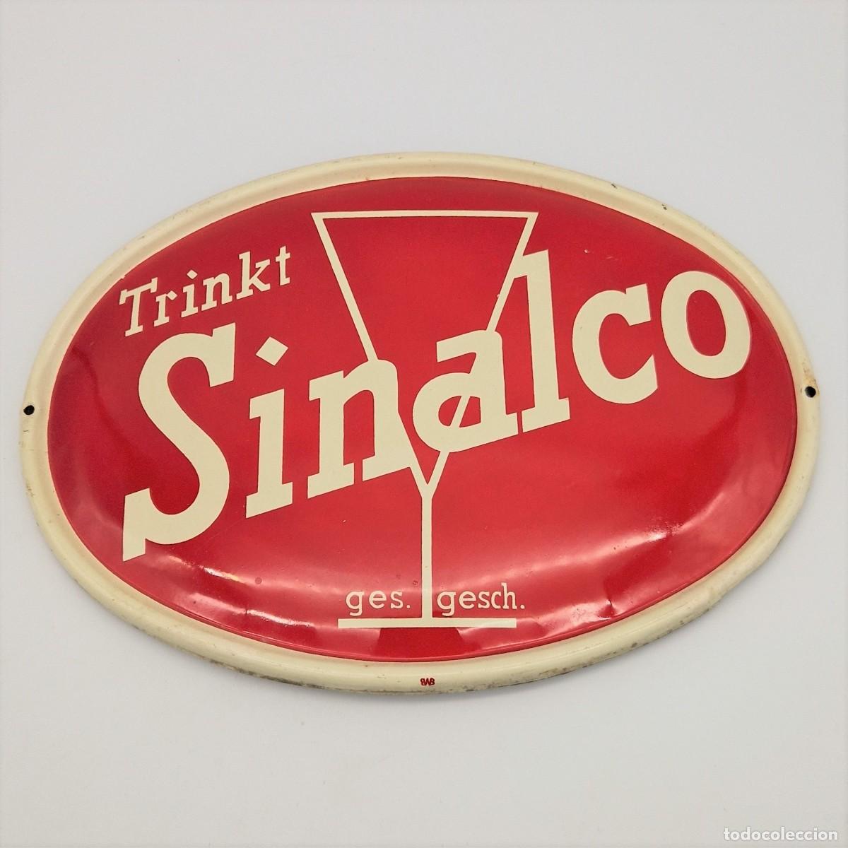 Carteles: Chapa de propaganda &rdquo;Sinalco&rdquo;. 1950 - 1959 - Foto 1