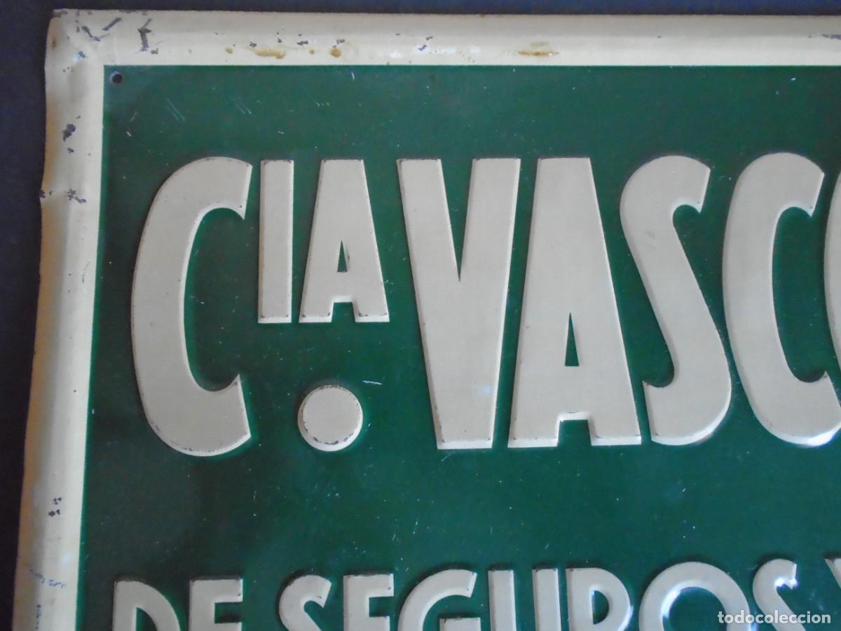 Carteles: (PUB-240603)CHAPA PUBLICITARIA COMPA&Ntilde;IA VASCONGADA DE AGENCIA DE SEGUROS Y REASEGUROS - Foto 3
