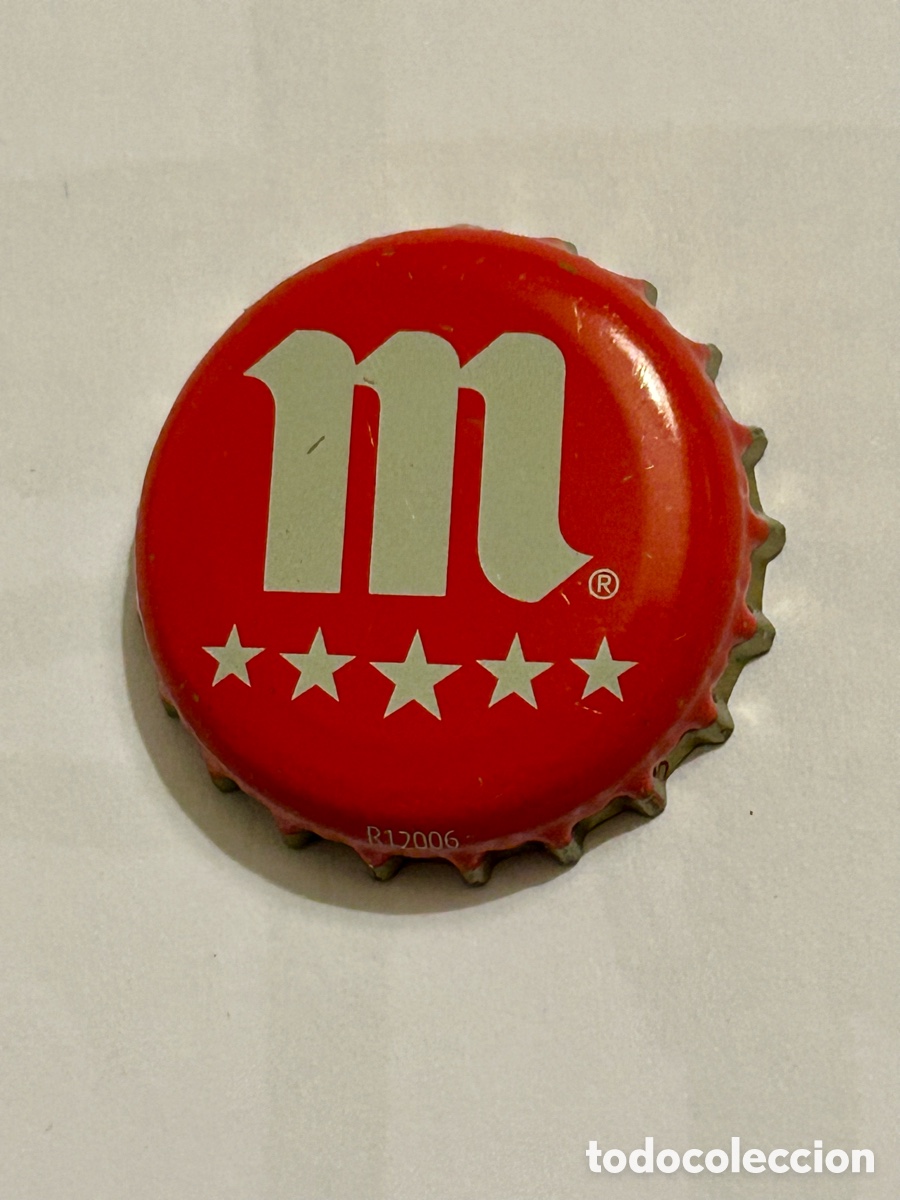 Affiches: CHAPA TAPON CERVEZA MAHOU 5 cinco ESTRELLAS roja . Ver fotos buen estado