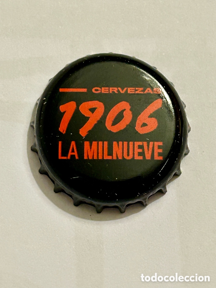 Affiches: CHAPA TAPON CERVEZA 1906 LAMILNUEVE negra y roja . Ver fotos buen estado