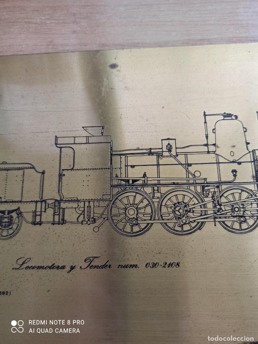 Carteles: Ferrocarril. Placa locomotora Norte - Foto 3