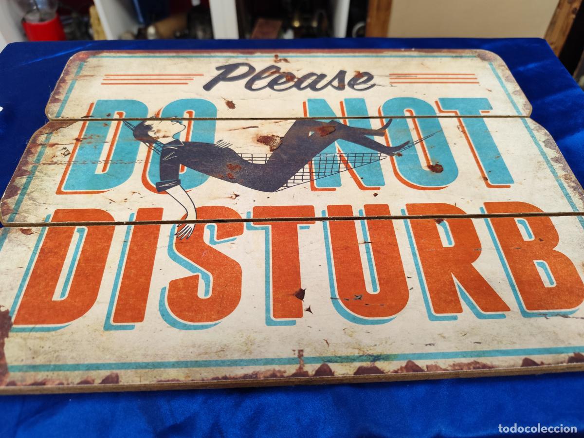 Carteles: CARTEL PLEASE DO NOT DISTURB EN MADERA - Foto 5