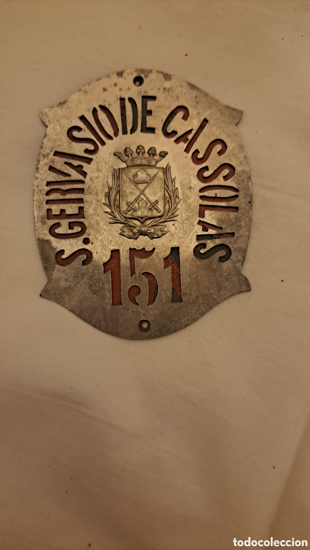 Carteles: Placa metal San gervasio de cassolas - Foto 1