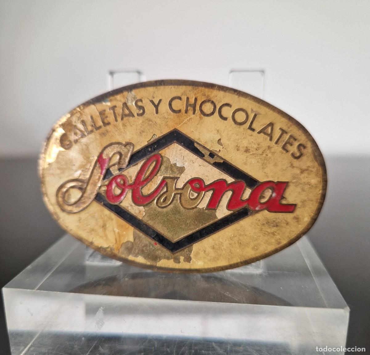 Carteles: PLACA INSIGNIA GALLETAS Y CHOCOLATES SOLSONA - Foto 1