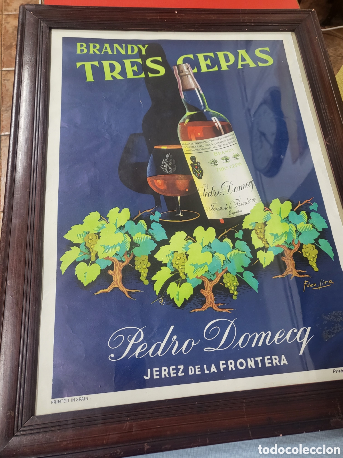 Carteles: BRANDY TRES CEPAS ENMARCADO - Foto 1