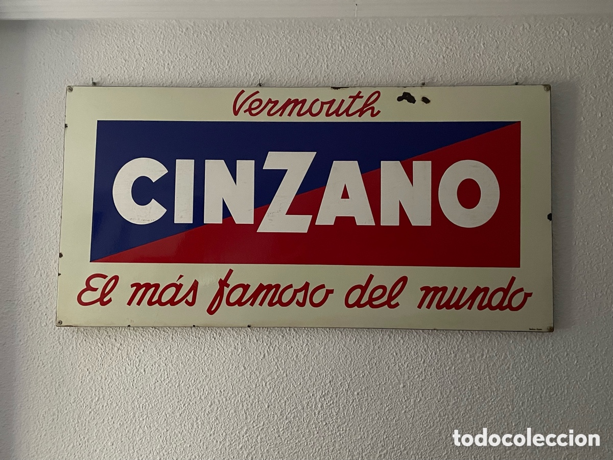 Carteles: Cartel esmaltado CINZANO - Foto 2