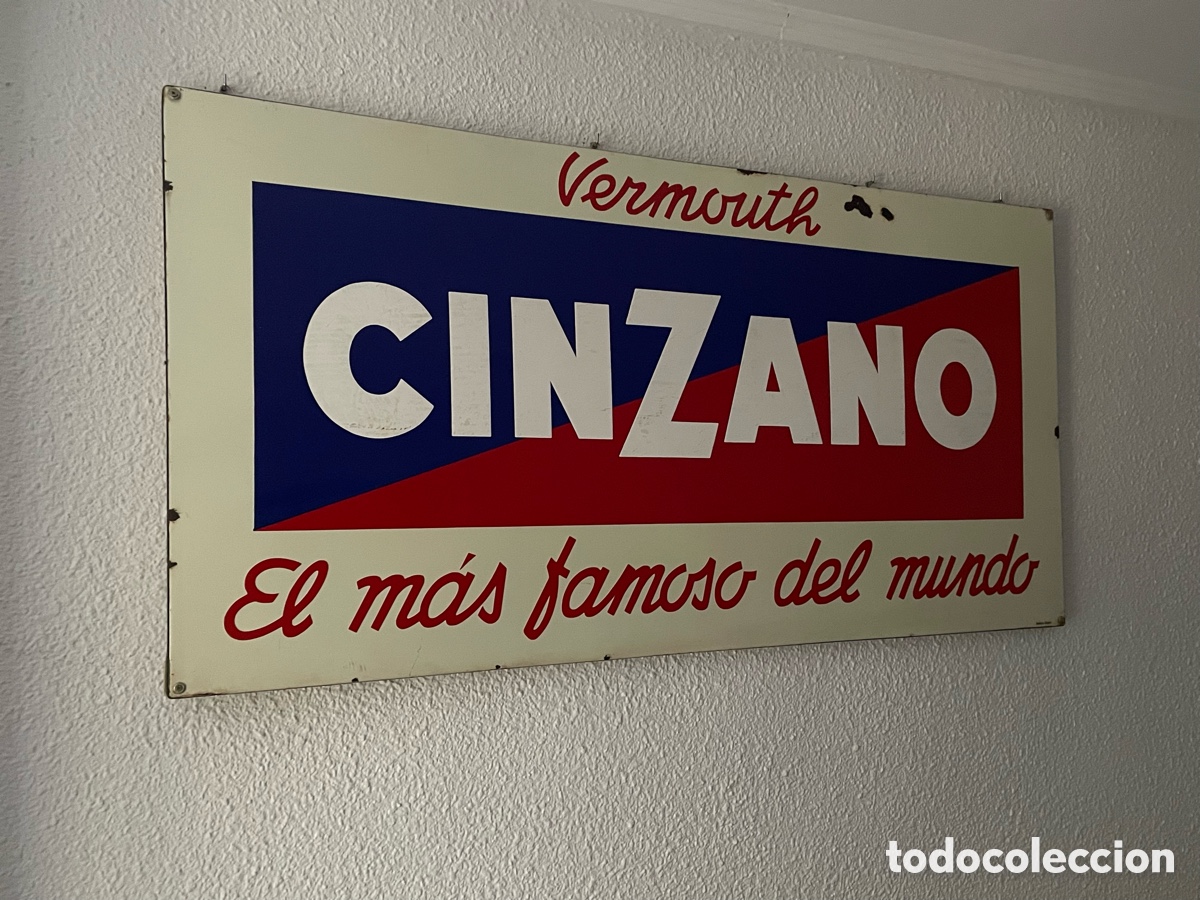 Carteles: Cartel esmaltado CINZANO - Foto 3