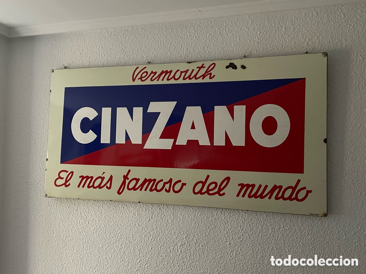 Carteles: Cartel esmaltado CINZANO - Foto 4