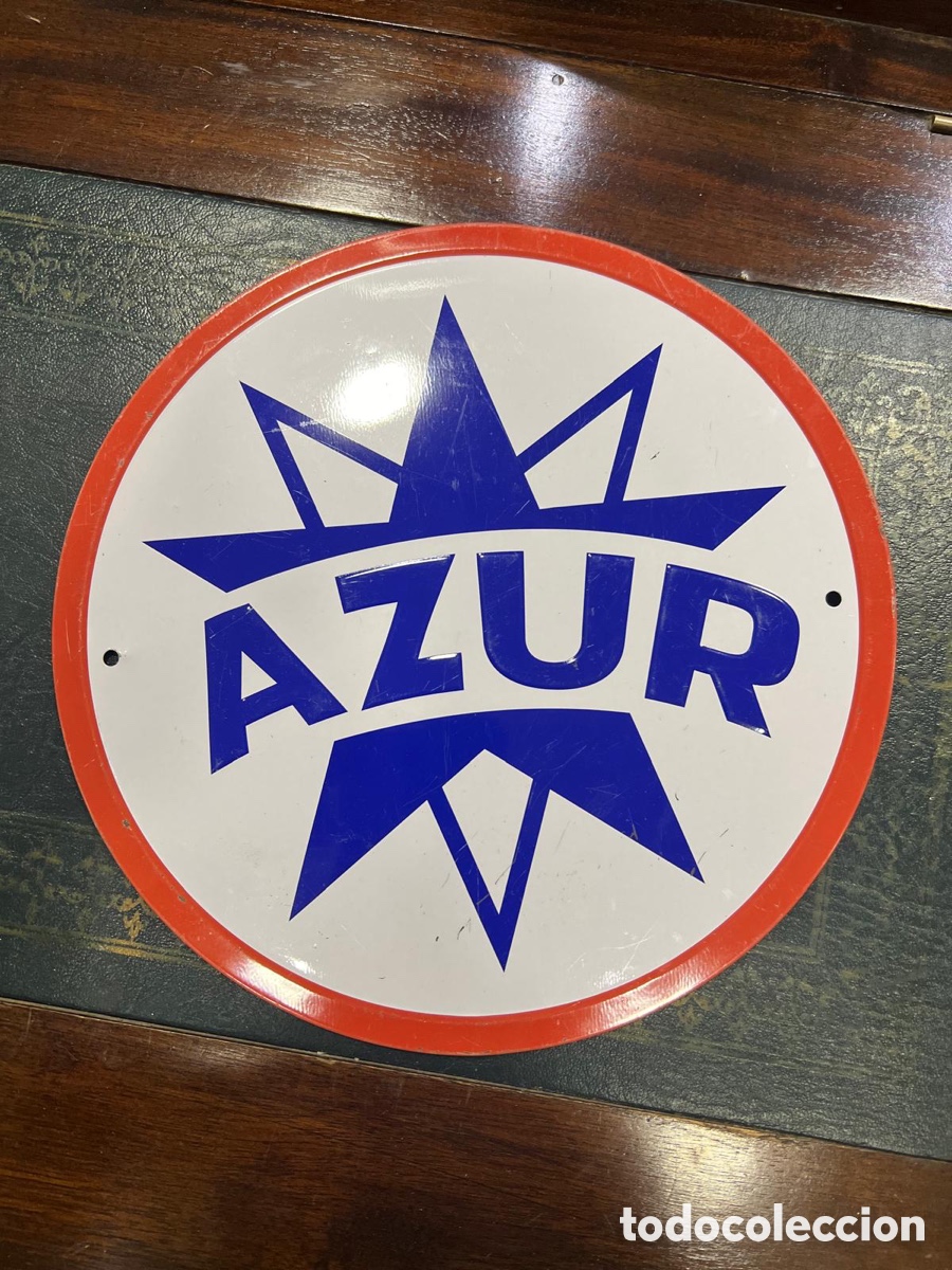 Carteles: Bonita placa de chapa AZUR - Foto 1