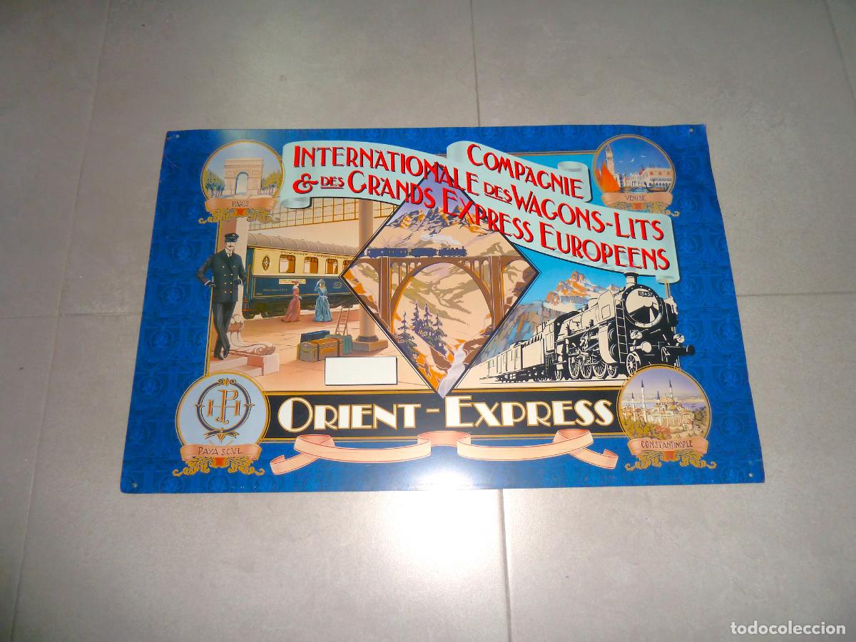 Carteles: Cartel-placa de metal Orient Express - Foto 2