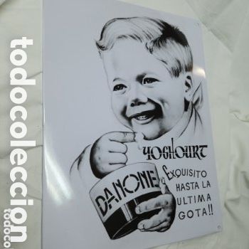 Plakate: CHAPA PUBLICIDAD DANONE YOGHOURT. CONMEMORACI&Oacute;N 100 A&Ntilde;OS DE LA MARCA