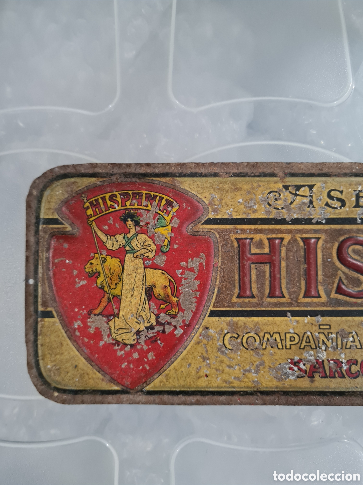 Carteles: Antigua chapa HISPANIA - Foto 2