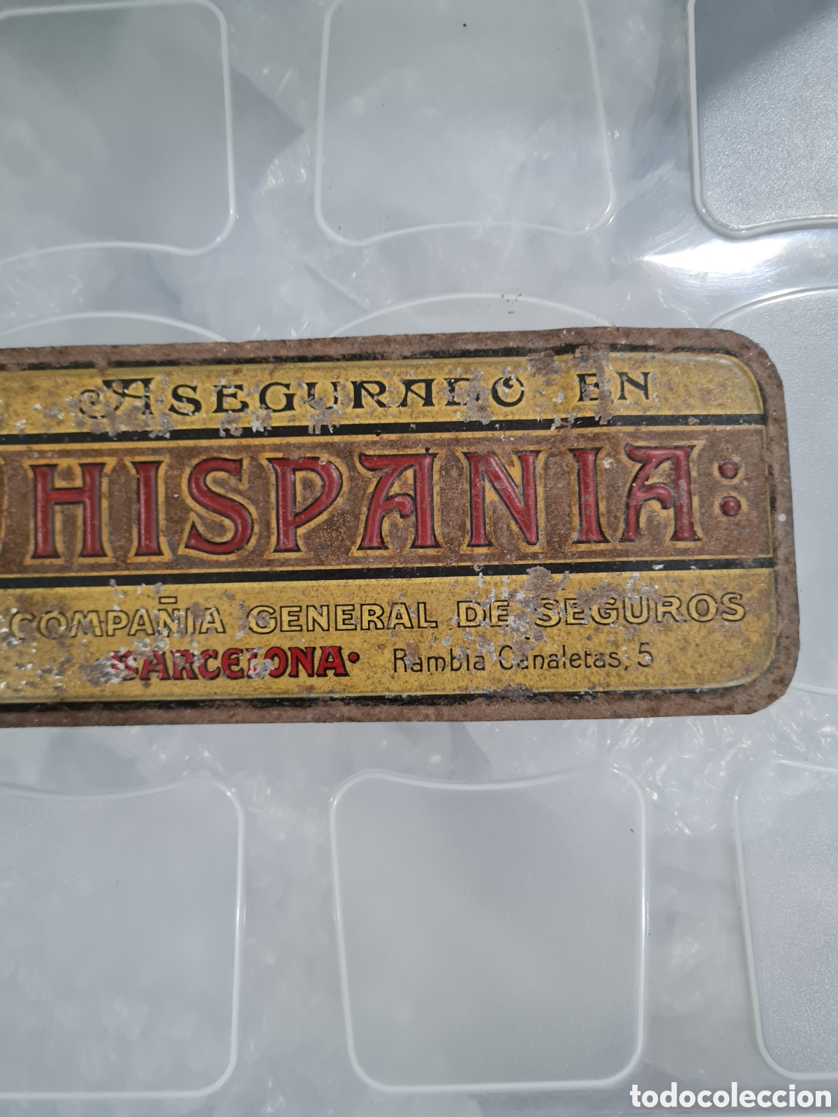 Carteles: Antigua chapa HISPANIA - Foto 3