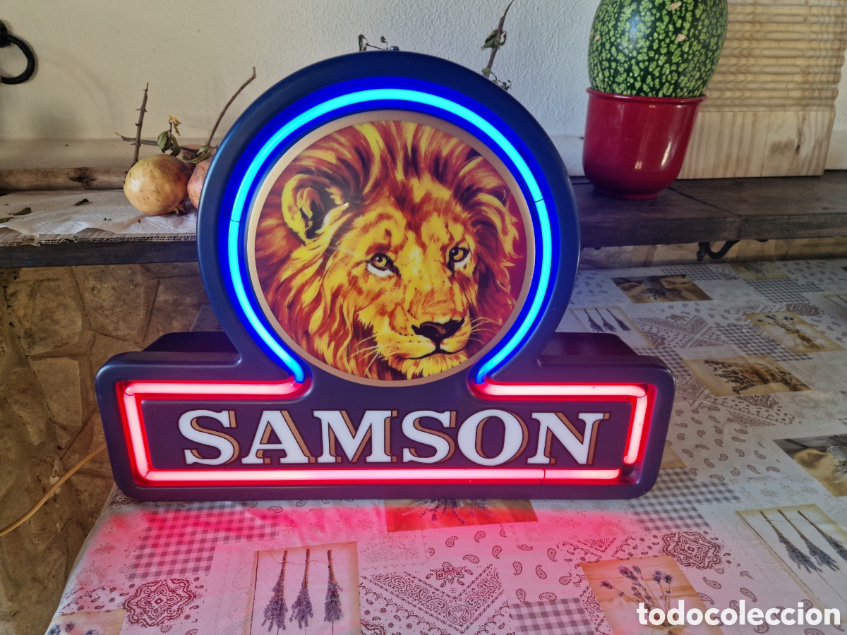 cartel luminoso neón tabaco samson único rareza - Compra venta en ...