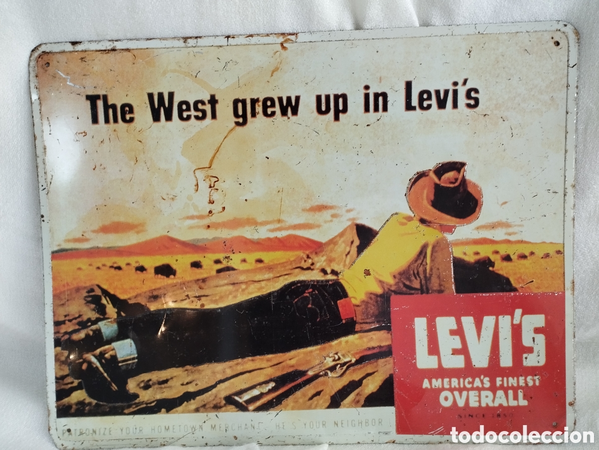 Carteles: C&aacute;rtel hojalata Levis. - Foto 2