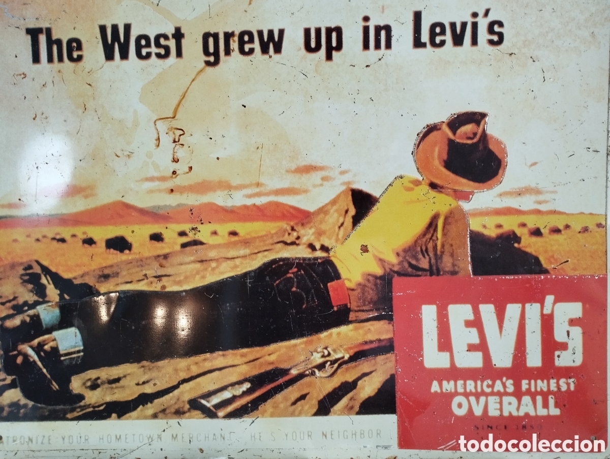 Carteles: C&aacute;rtel hojalata Levis. - Foto 3