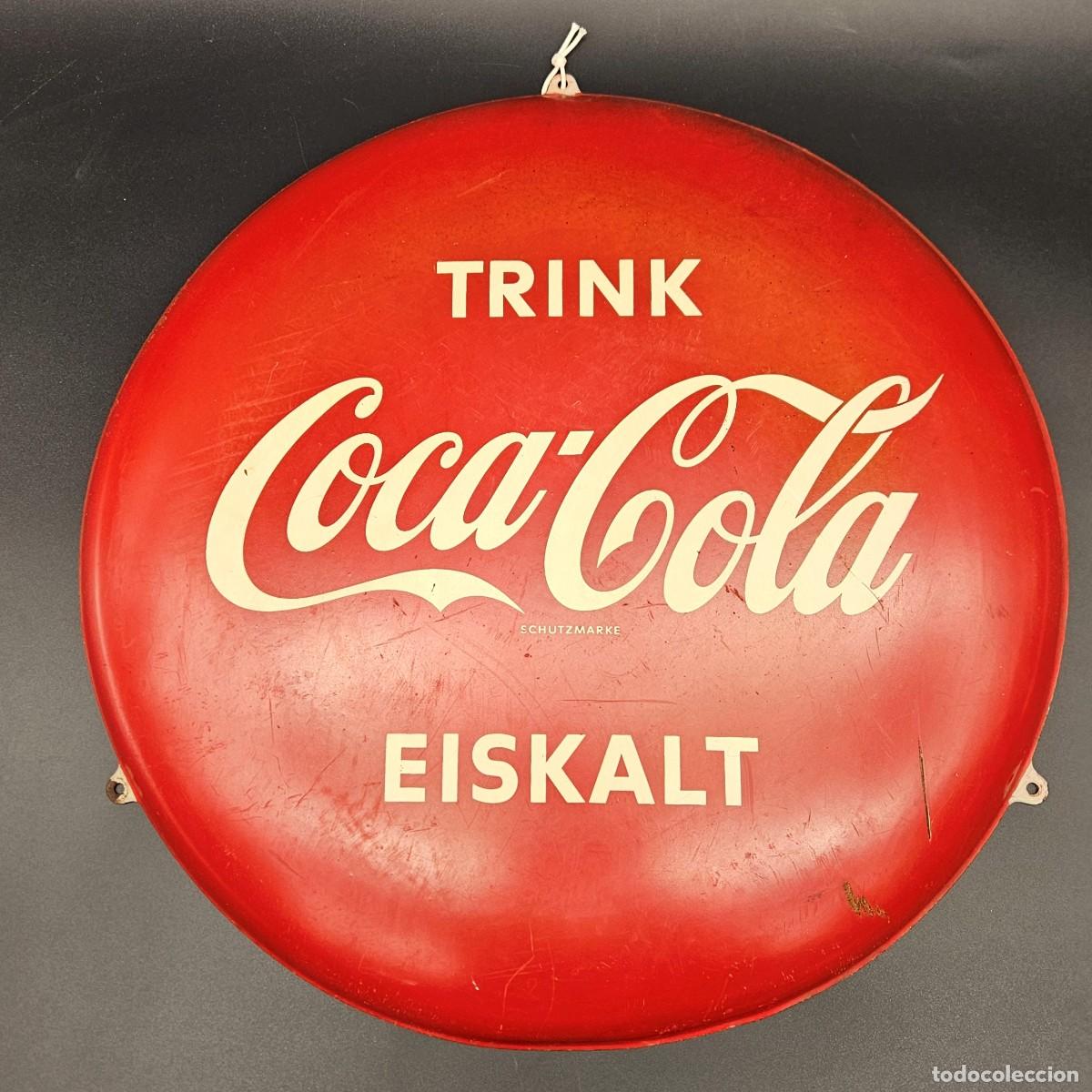 Carteles: Chapa de propaganda &rdquo;Coca - Cola&rdquo;. 1950 - 1959 - Foto 1