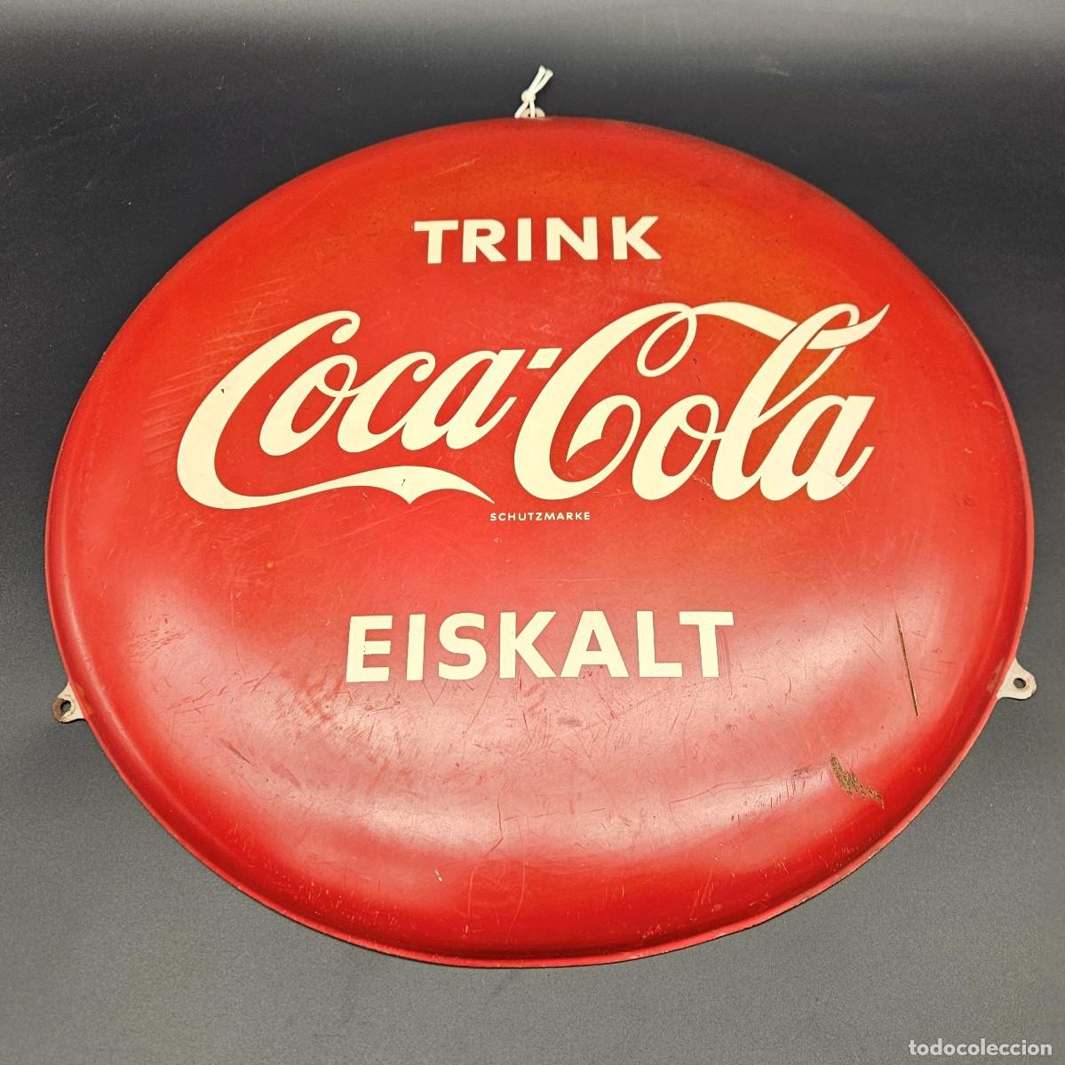 Carteles: Chapa de propaganda &rdquo;Coca - Cola&rdquo;. 1950 - 1959 - Foto 3