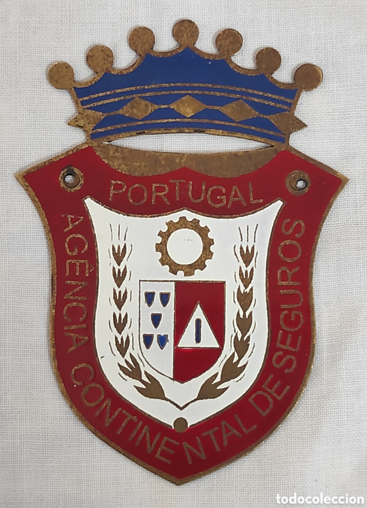 Affiches: CHAPA LAT&Oacute;N ESMALTADA - AGENCIA CONTINENTAL DE SEGUROS - PORTUGAL