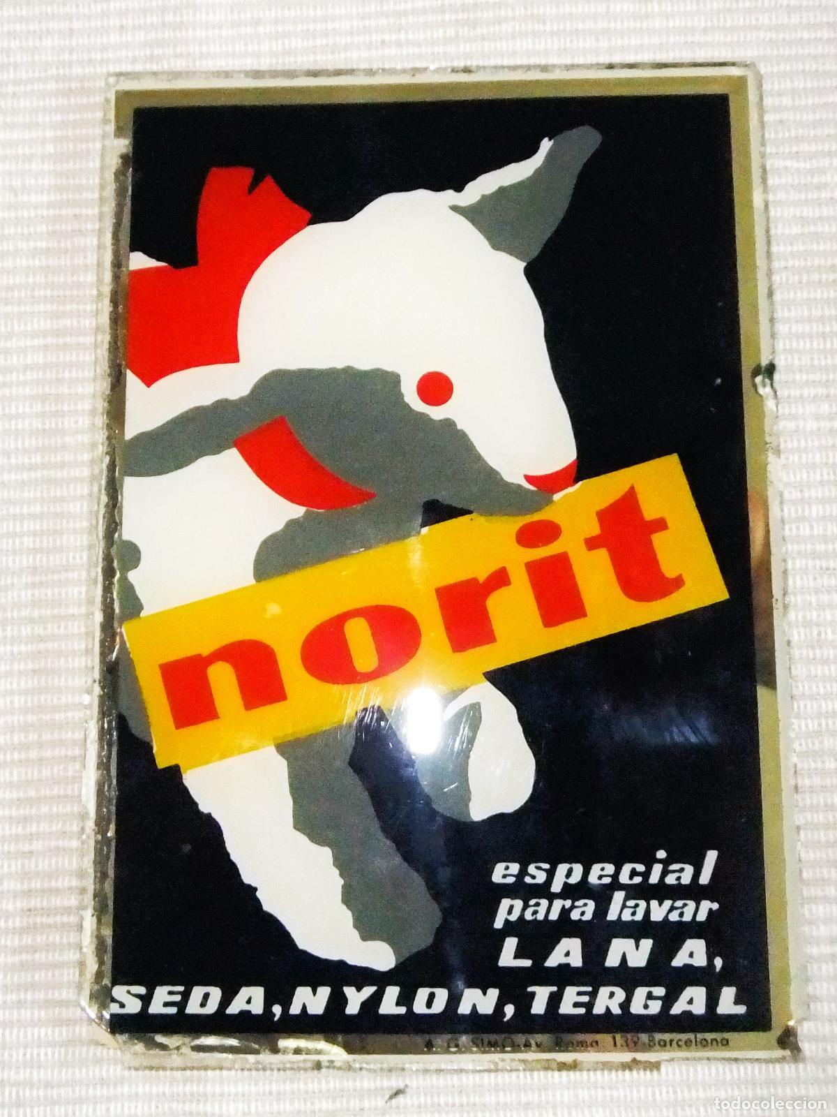 Carteles: ANTIGUO ESPEJO PUBLICITARIO NORIT - Foto 1