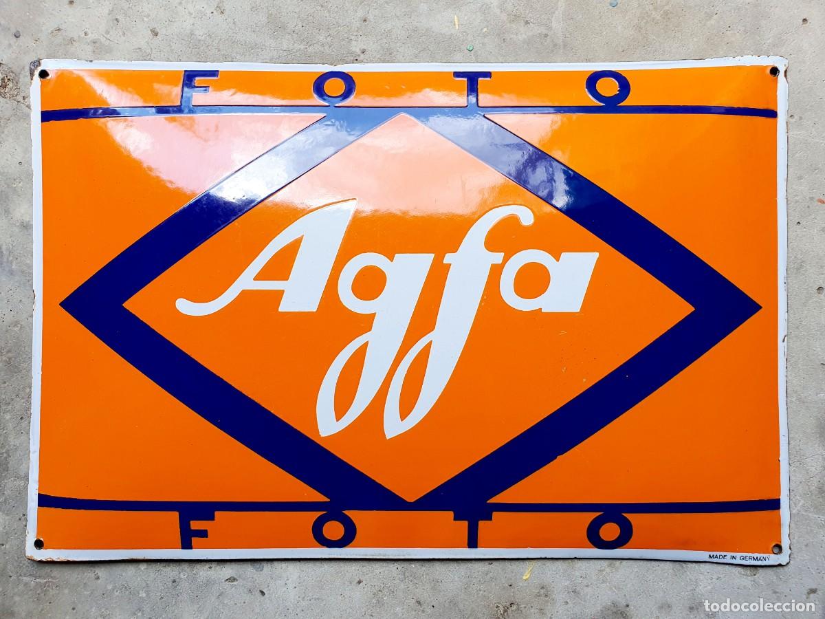 Carteles: Chapa esmaltada de Agfa. 1920. - Foto 1