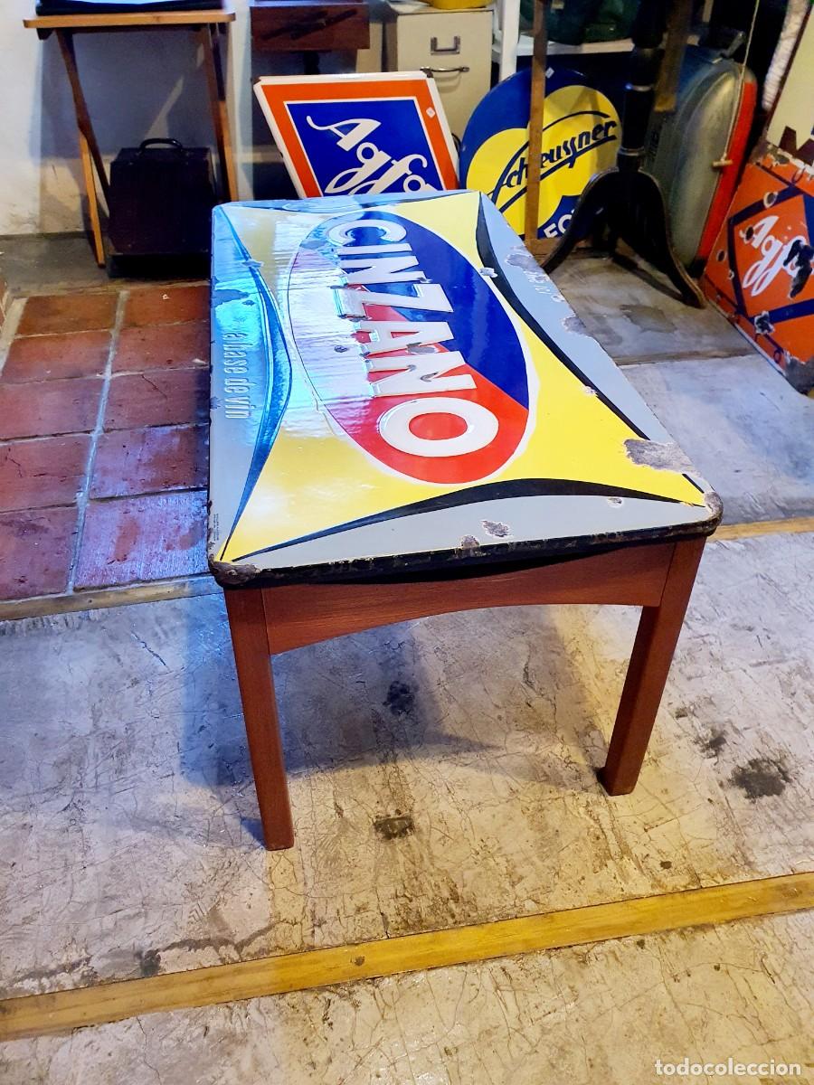 Carteles: Mesa chapa esmaltada Cinzano. 1950. - Foto 5