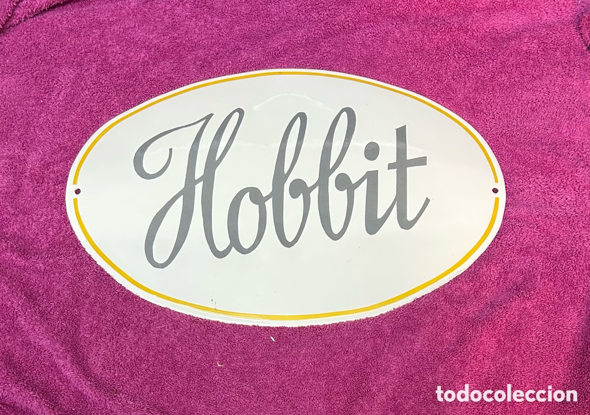 Carteles: Placa met&aacute;lica esmaltada HOBBIT - Foto 1