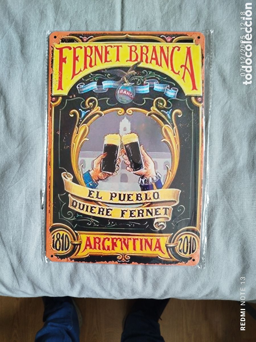 Posters: Chapa metal publicidad Fernet Branca