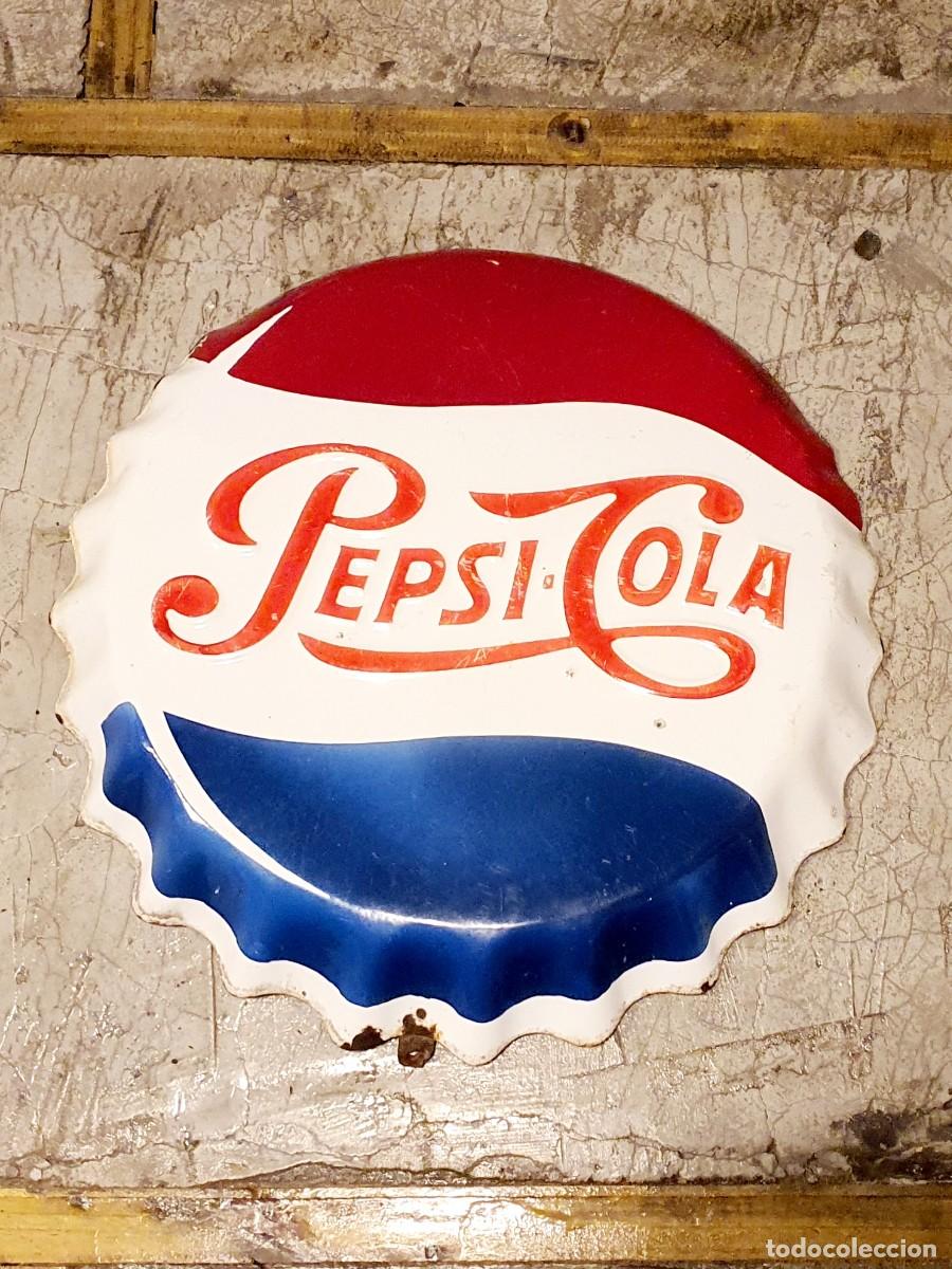 Carteles: Chapa esmaltada original de Pepsi, 1960. - Foto 1