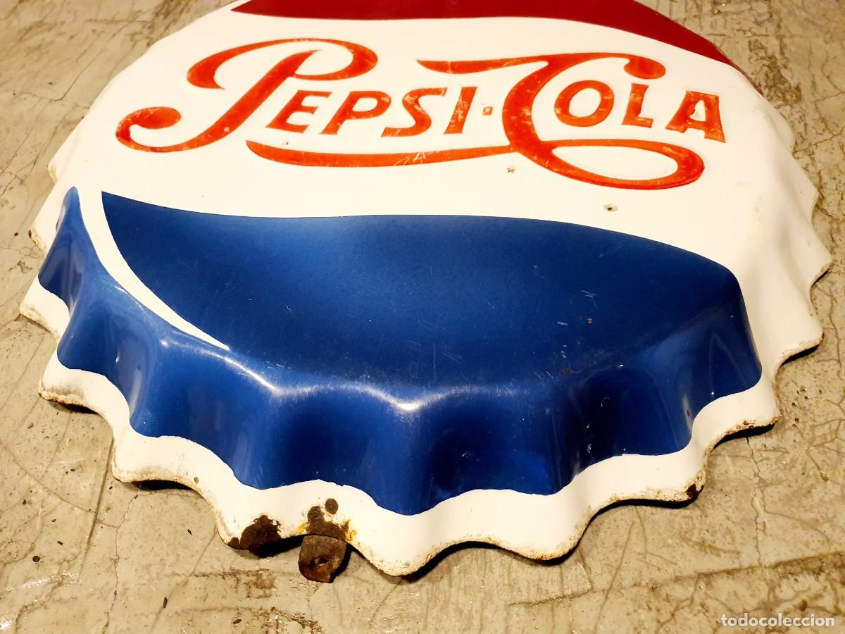 Carteles: Chapa esmaltada original de Pepsi, 1960. - Foto 2