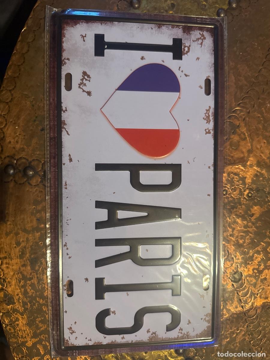 Carteles: Placa met&aacute;lica paris - Foto 1