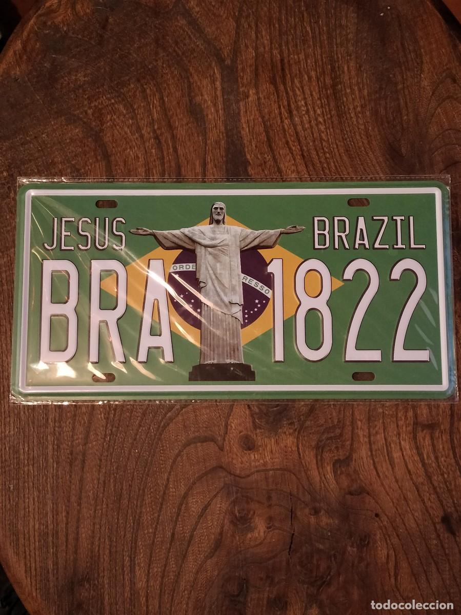 Carteles: Placa met&aacute;lica &rdquo;Brazil&rdquo; - Foto 1