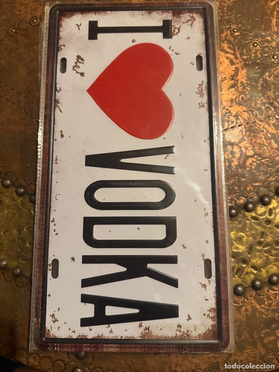 Carteles: Placa met&aacute;lica vodka bar - Foto 1