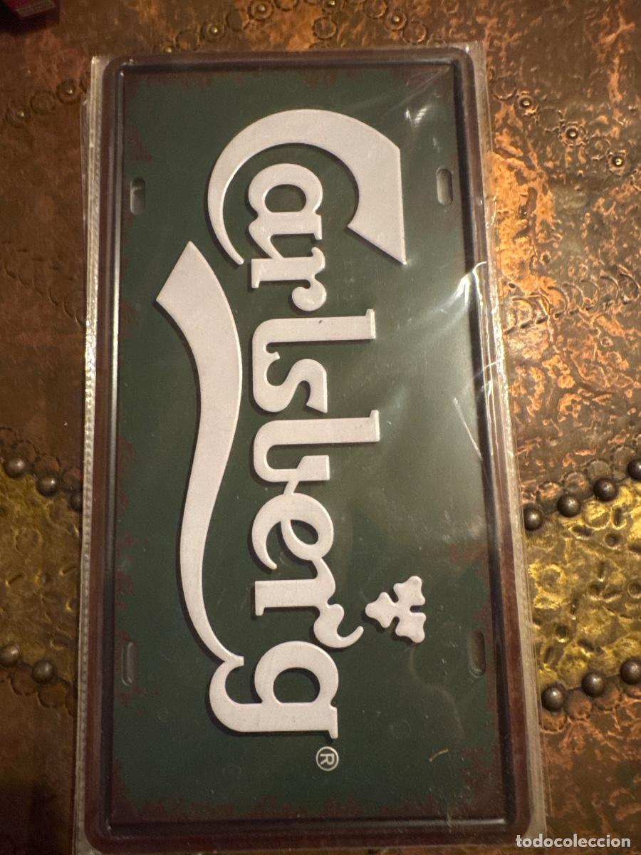 Carteles: Placa met&aacute;lica carlsberg - Foto 1