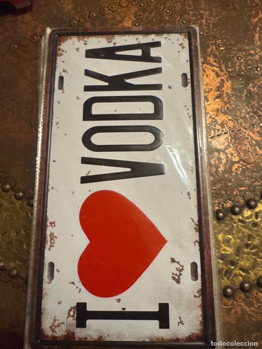 Carteles: Placa met&aacute;lica bar vodka - Foto 1