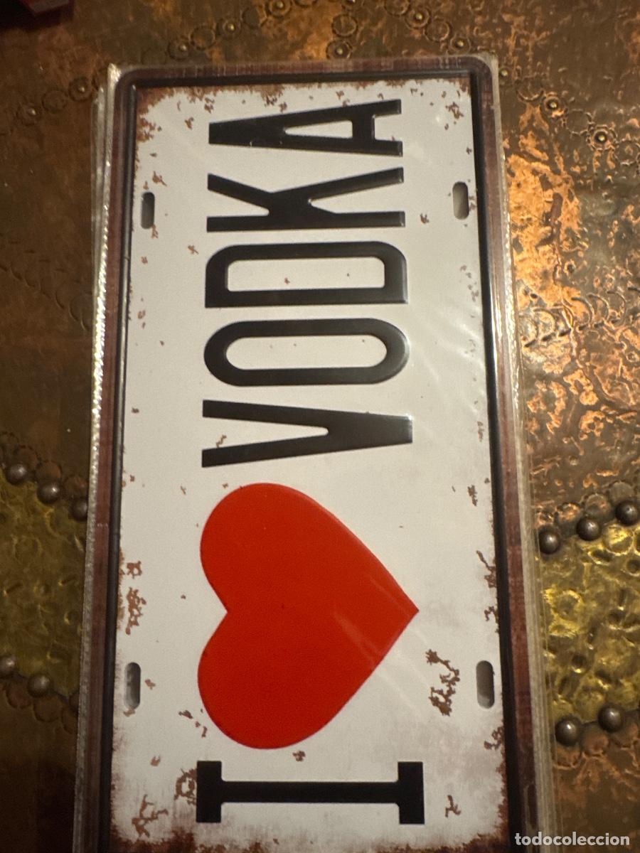 Carteles: Placa met&aacute;lica bar vodka - Foto 1